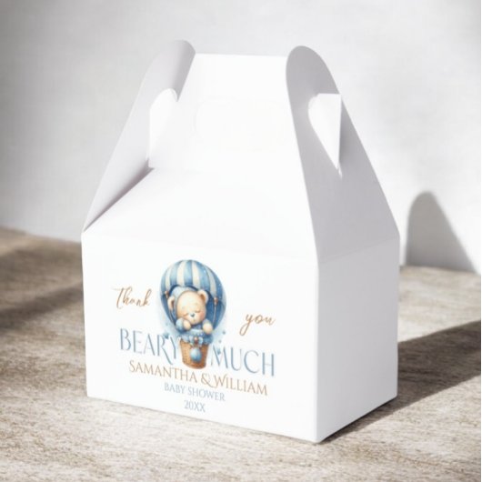 Teddy Bear Blue Hot Air Ballon Geschenkschachtel