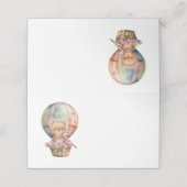 Teddy Bear Blue Hot Air Ballon Party Table Card Platzkarte (Außenseite Aufgefaltet)