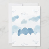 Teddy Bear Blue Junge Dusche Niedlich vielen Dank Dankeskarte (Rückseite)