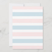 Teddy Bear Blue oder Pink Gender Reveal Einladung (Rückseite)