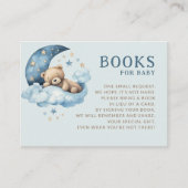 Teddy Bear Blue Over Moon Books for Baby Begleitkarte (Vorderseite)
