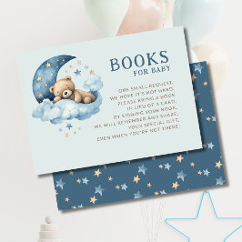 Teddy Bear Blue Over Moon Books for Baby Begleitkarte