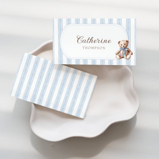 Teddy Bear Blue Platzkarten