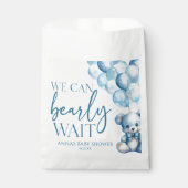 Teddy Bear Blue Wir können frühzeitig abwarten Bab Geschenktütchen (Vorderseite)
