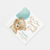 Teddy Bear Blue Wir können frühzeitig abwarten Bab Serviette (Ecke)