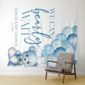 Teddy Bear Blue Wir können frühzeitig abwarten Bab Wandteppich (Beispiel (Horizontal))