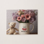 Teddy Bear, Blume & Coffee Tasse - Jigasaw Puzzle (Horizontal)