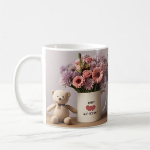 Teddy Bear, Blume & Coffee Tasse Muttertagsgeschen