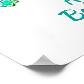 Teddy Bear Blume Floral Baby Dusche Willkommen Poster (Ecke)