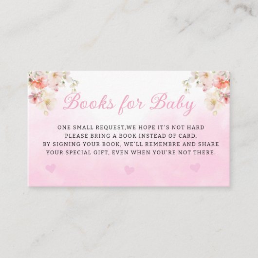 Teddy Bear Blumenrosa Bärenbücher für Baby Begleitkarte (Vorderseite)