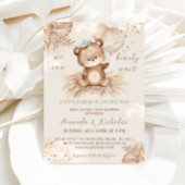Teddy Bear Boho Baby Shower Einladung