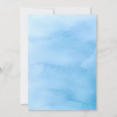 Teddy Bear Boho Blue Boy Baby Dusche Einladungen (Rückseite)