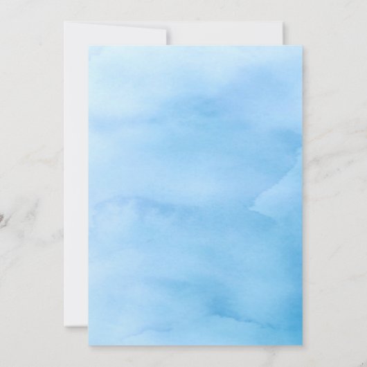 Teddy Bear Boho Blue Boy Baby Dusche Einladungen (Rückseite)