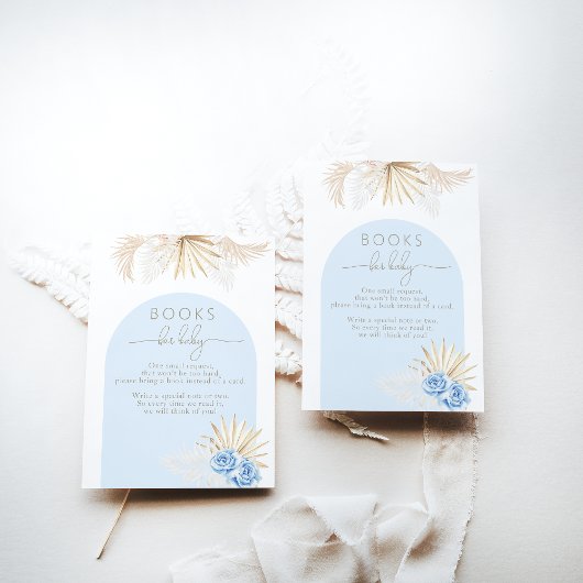 Teddy Bear Boho Blue Boy Baby Showbucher anfordern Begleitkarte