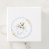 Teddy Bear Boho Blue Boy Danke Baby Dusche Geschenkanhänger (Beispiel)