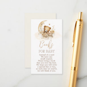 Teddy Bear Books for Baby Boy Card Begleitkarte