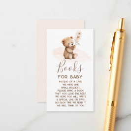 Teddy Bear Books for Baby Card Begleitkarte
