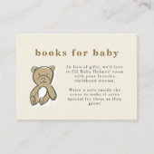 Teddy Bear Books for Baby Shooter Begleitkarte (Vorderseite)