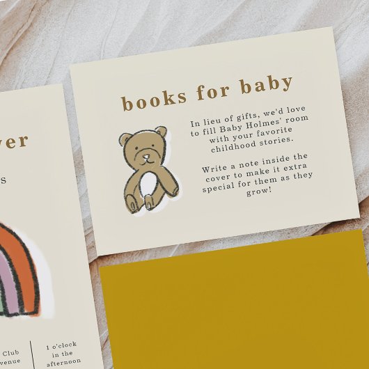 Teddy Bear Books for Baby Shooter Begleitkarte