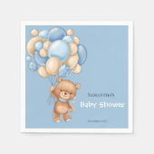 Teddy Bear Boy Baby Dusche - Blue Serviette (Vorderseite)
