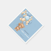 Teddy Bear Boy Baby Dusche - Blue Serviette (Ecke)