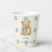 Teddy Bear Boy Baby Shooting Paper Cups Pappbecher (Rückseite)