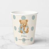 Teddy Bear Boy Baby Shooting Paper Cups Pappbecher (Vorderseite)