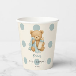 Teddy Bear Boy Baby Shooting Paper Cups Pappbecher