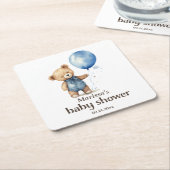Teddy Bear Boy Baby Shooting Paper Untersetzer (angewinkelt)