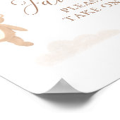 Teddy Bear Boy Baby Shower bevorzugt Schild (Ecke)