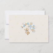 Teddy Bear Boy Baby Shower Dankeskarte (Rückseite)