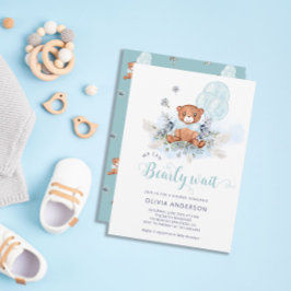 Teddy Bear Boy Baby Shower Einladung