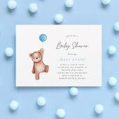 Teddy Bear Boy Baby Shower Einladung