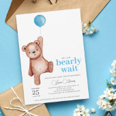 Teddy Bear Boy Baby Shower Einladung