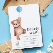Teddy Bear Boy Baby Shower Einladung