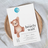 Teddy Bear Boy Baby Shower Einladung