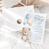 Teddy Bear Boy Baby Shower Einladung