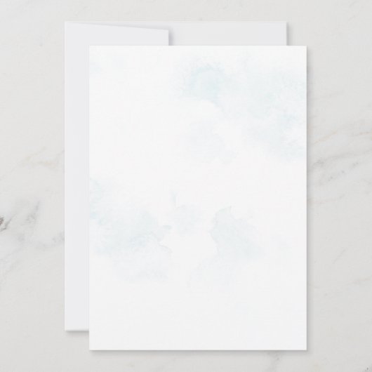 Teddy Bear Boy Baby Shower Einladung (Rückseite)