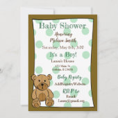 Teddy Bear Boy Baby Shower Einladungen (Vorderseite)
