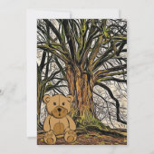 Teddy Bear Boy Baby Shower Einladungen (Rückseite)