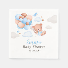 Teddy Bear Boy Baby Shower Serviette