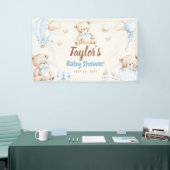 Teddy Bear Boy Baby Shower Welcome Banner Sign (Messeveranstaltung)