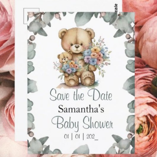 Teddy Bear Boy Baby Showthema