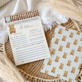 Teddy Bear Boy Baby Showvordiktationsspiel