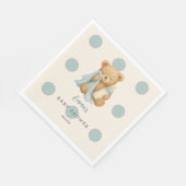 Teddy Bear Boy Babydusche Napkins Serviette (Ecke)