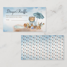 Teddy Bear Boy Babydusche Windelwindeln Begleitkarte