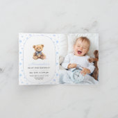 Teddy Bear Boy Birthday Invite, Boys 1st Birthday Einladung (Innenseite)