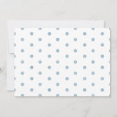 Teddy Bear Boy Blue Baby Dusche Einladung (Rückseite)