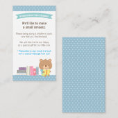 Teddy Bear Boy Book Baby Shooting Book Request Begleitkarte (Vorne/Hinten)