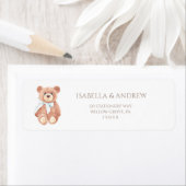 Teddy Bear Boy Classic Baby Shower Address (Insitu)